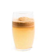 Glass filled with fresh pressed juice