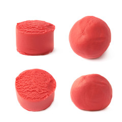 Piece of a modelling clay isolated