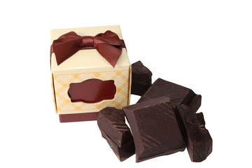 Dark chocolate and gift box