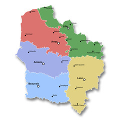 Carte des Hauts-de-France