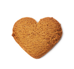 Heart shaped gingerbread isolated