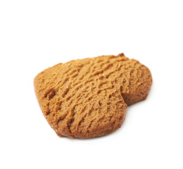 Heart shaped gingerbread isolated