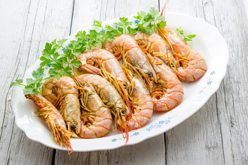 Raw prawns