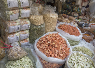 Dried vegetables in Binh Tay market, Saigon, Vietnam