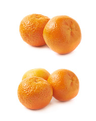 Pile of tangerines isolated