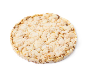 Round diet rice cracker isolated