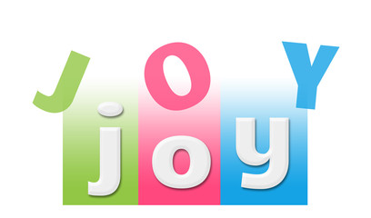 Joy Colorful Random Text Stripes 