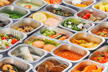 Food in the containers 
