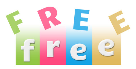 Free Colorful Random Text Stripes 