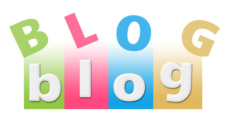 Blog Colorful Random Text Stripes 