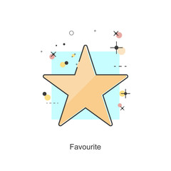 Thin Line Icon Favourite. Vector format
