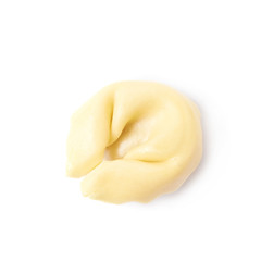 Single ravioli dumpling isolated