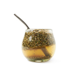 Glass mate calabash vessel isolated