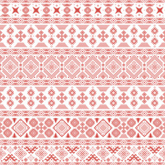Seamless pattern with Slavic style elements