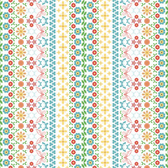 Seamless summer pattern with flowers and butterflies