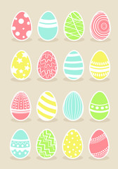 Set of easter eggs