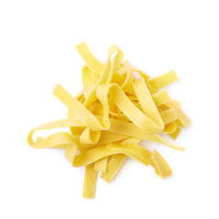 Pile of fettuccine ribbon pasta