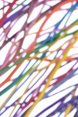Blurred colorful electrical cable abstract technology