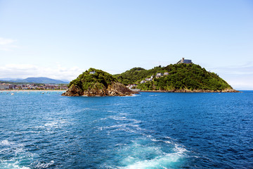 Fototapeta premium SAN SEBASTIAN, SPAIN JULY 12, 2015 view of the beach 
