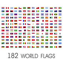 Fototapeta premium World flags vector graphics