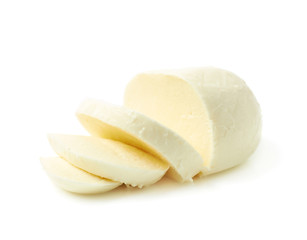 Sliced mozzarella cheese ball
