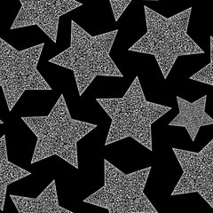 Abstract decorative vector seamless pattern with figured stars