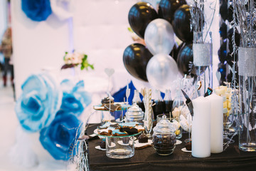 Dessert Sweet Cookies in shape of a star, heart and a boot in Ca