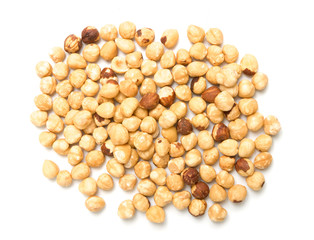 Filbert on a white background close up