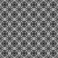 Ornament with elements of black and white colors. X
