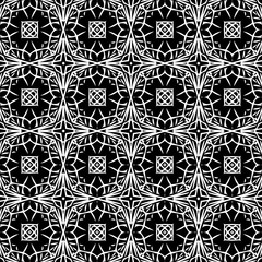 Ornament with elements of black and white colors. Z
