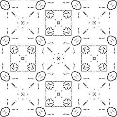 Ornament with elements of black and white colors. 24
