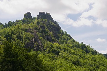 Fototapeta na wymiar Frydlantske cimburi in the Jizera mountains, North Bohemia, Czech republic