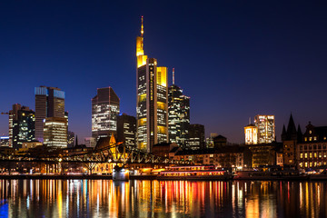 Frankfurt am Main at night, Germany