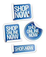 Online store stickers Shop now.