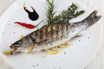 Grilled seabass
