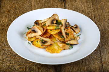 Roasted mushrooms with potato