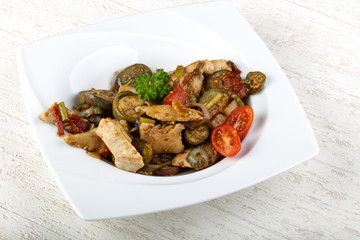Chicken breast with vegetables