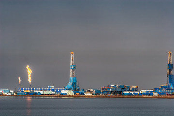 Oil infrastructure at Prudhoe Bay