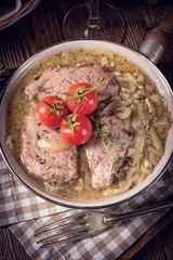 fried Fricandeau with onion