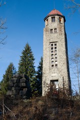 Lookout tower in the Jizera mountains, North Bohemia, Czech republic