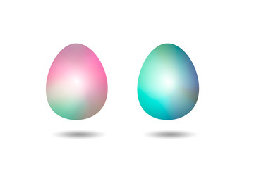 2 shiny Easter eggs