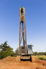 Fototapeta na wymiar Mobile Rigging Crane on construction industrial site