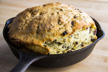 A freshly baked loaf of Irish soda bread
