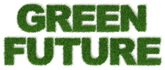 GREEN FUTURE parola erba, sostenibile, bio