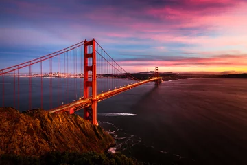 Wall murals Golden Gate Bridge Golden Gate Bridge sunset