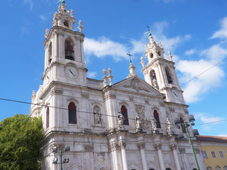 Fototapeta premium The Estrela Basilica or Royal Basilica and Convent of the Most Sacred Heart of Jesus, is a basilica and ancient Carmelite convent in Lisbon, Portugal
