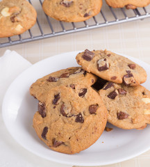 Plate of Chocolate Chip Cookies