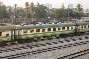 Naklejka premium Landscape of old public train station 
