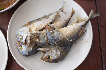 Mackerel deep fry (Thai food)