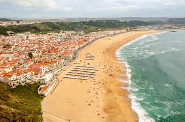 Praia da Nazaré em Portugal